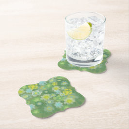 Waterverf van Floral Abstract zout Kartonnen Onderzetters