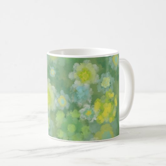 Waterverf van Floral Abstract zout Koffiemok (Voorkant rechts)