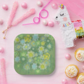 Waterverf van Floral Abstract zout Papieren Bordje (Feest)