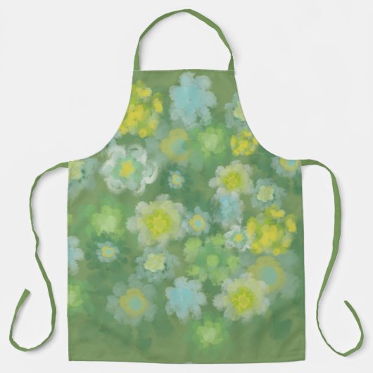 Waterverf van Floral Abstract zout Schort (Voorkant)
