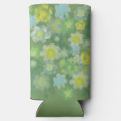 Waterverf van Floral Abstract zout Seltzer Blikjeskoeler (Achterkant)