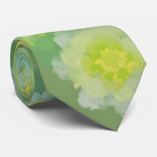 Waterverf van Floral Abstract zout Stropdas (Opgerold)