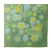 Waterverf van Floral Abstract zout Tegeltje (Voorkant)