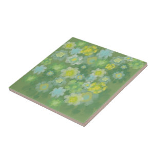 Waterverf van Floral Abstract zout Tegeltje