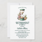 Waterverf van Floral-Hourglass Pensioenregeling Kaart (Voorkant)