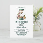 Waterverf van Floral-Hourglass Pensioenregeling Kaart (Staand voorkant)