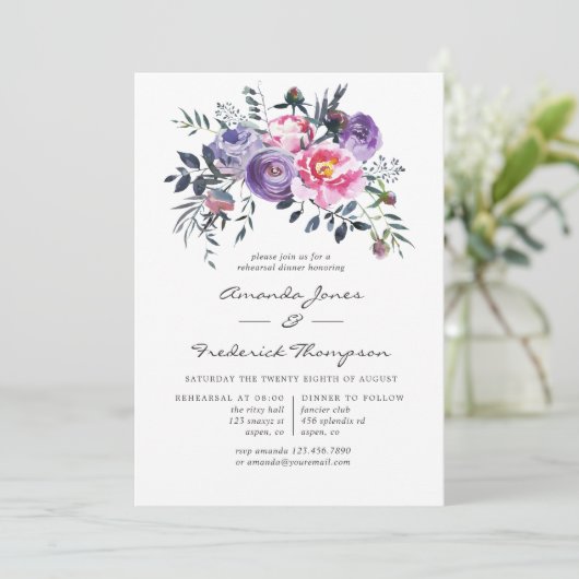 Waterverf van floral kaart (Staand voorkant)