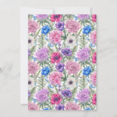  Waterverf van Floral | Peony | Dank u wel Bedankkaart (Achterkant)