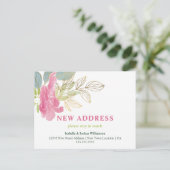  Waterverf van Floral | Verplaatsingsaankondiging Briefkaart (Staand voorkant)