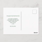  Waterverf van Floral | Verplaatsingsaankondiging Briefkaart (Achterkant)