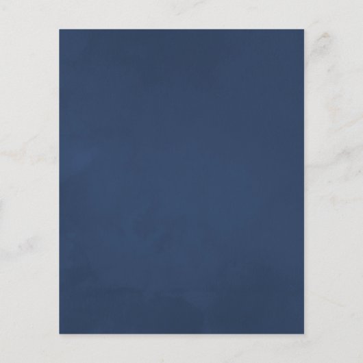 Waterverf van Floral Wedding Flyer (Achterkant)