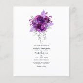 Waterverf van Floral Wedding Flyer (Voorkant)