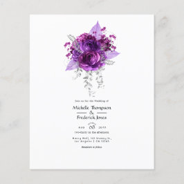 Waterverf van Floral Wedding Flyer