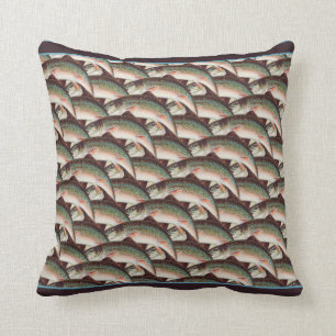 waterverf van  forel kussen