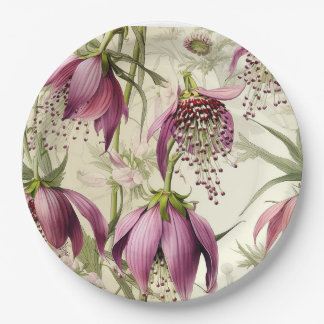  waterverf van Fritillaria meleagris Lily Papieren Bordje