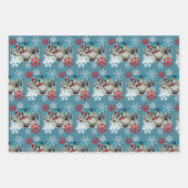 Waterverf van gedenkpenguin-ijsschaatsen inpakpapier vel (Voorkant)