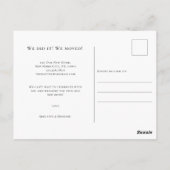 Waterverf van gefingeerde woningen Nieuwe aankondi Briefkaart (Achterkant)