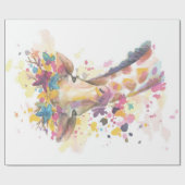 Waterverf van gekleurde Giraffe | Perfect geschenk Cadeaupapier (Vlak)