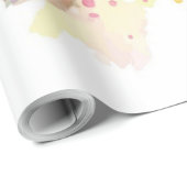 Waterverf van gekleurde Giraffe | Perfect geschenk Cadeaupapier (Rol Hoek)