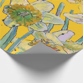 Waterverf van gele deffodilentbloemen cadeaupapier (Hoek)