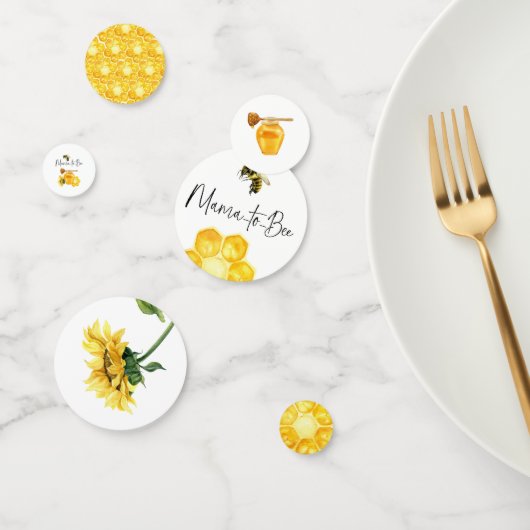 Waterverf van Gele honing Zonnebloem Baby shower v Confetti (Groep)