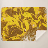 Waterverf van gele rozen sherpa deken (Voorkant (horizontaal))