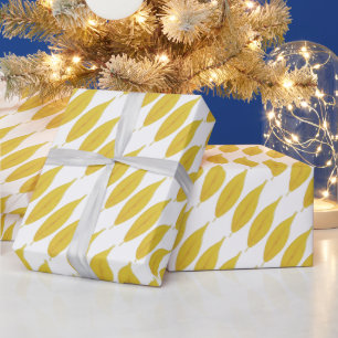 Waterverf van gele valleien cadeaupapier