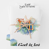 Waterverf van geloof en genade inpakpapier vel (In situ)