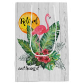 Waterverf van gepensioneerde Flamingo Medium Cadeauzakje (Achterkant)