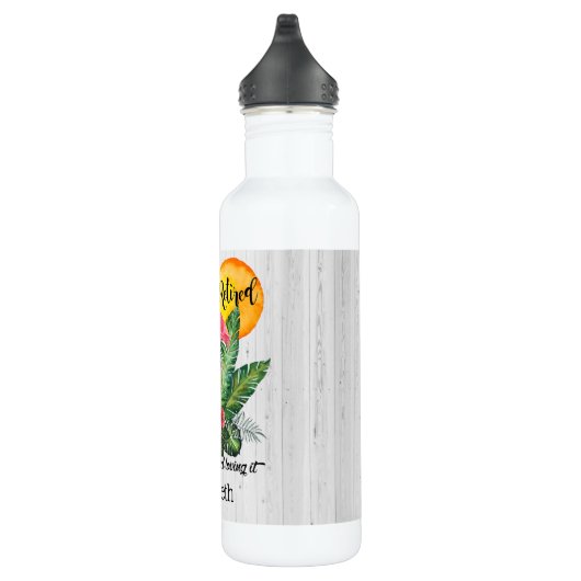 Waterverf van gepensioneerde Flamingo Waterfles (Rechts)