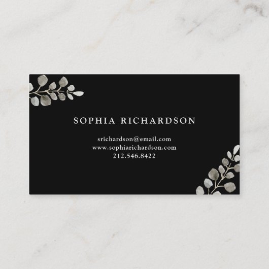 Waterverf van gestookte pasta Hydrangea Floral | Z Visitekaartje (Achterkant)