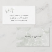 Waterverf van getande zaden Petals bruiloft RSVP o Informatiekaartje (Voorkant / Achterkant)