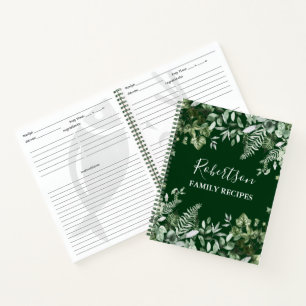 Waterverf van gezinskool Ivy Sage Fern Green Recip Notitieboek