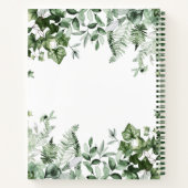 Waterverf van gezinskool Ivy Sage Ferns Recipe Notitieboek (Achterkant)