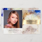 Waterverf van glitter en tweeledige brochure van b (Voorkant / Achterkant)