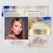 Waterverf van glitter en tweeledige brochure van b (Voorkant / Achterkant)