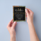 Waterverf van goud en nebula mandala flyer (Hand)