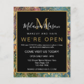 Waterverf van goud en nebula mandala flyer (Achterkant)