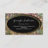 Waterverf van goud en nebula mandala visitekaartje (Achterkant)