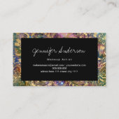 Waterverf van goud en nebula mandala visitekaartje (Achterkant)