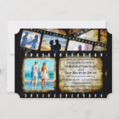 Waterverf van  goud en zwart filmpje kaart (Voorkant)