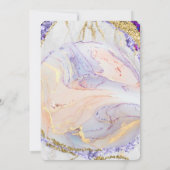 Waterverf van gouden en Paarse minerale stenen Kaart (Achterkant)