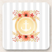 Waterverf van goudkoorts met schuine streep bier onderzetter (Voorkant)