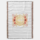 Waterverf van goudkoorts met schuine streep deken (Voorkant Verticaal)