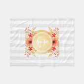 Waterverf van goudkoorts met schuine streep fleece deken (Voorkant (Horizontaal))