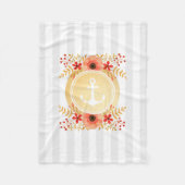 Waterverf van goudkoorts met schuine streep fleece deken (Voorkant)