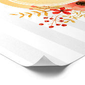 Waterverf van goudkoorts met schuine streep poster (Hoek)