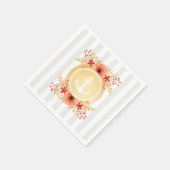 Waterverf van goudkoorts met schuine streep servet (Hoek)