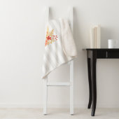 Waterverf van goudkoorts met schuine streep sherpa deken (In situ)