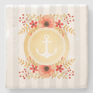 Waterverf van goudkoorts met schuine streep stenen onderzetter